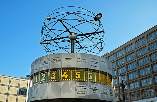 The Urania World Clock in Berlin.